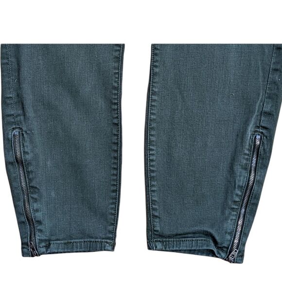 Women's Warp & Weft JFK NYC Weekday Skinny IVY Green Ankle Zipper Size 16x27 - Picture 4 of 7